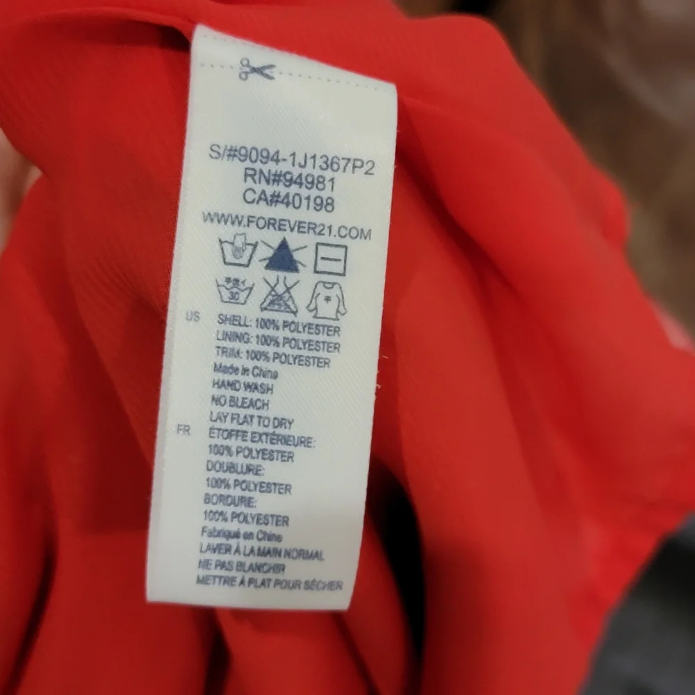 I LOVE H81 Salmon Color One shoulder polka dot dress small NWOT - Picture 6 of 6